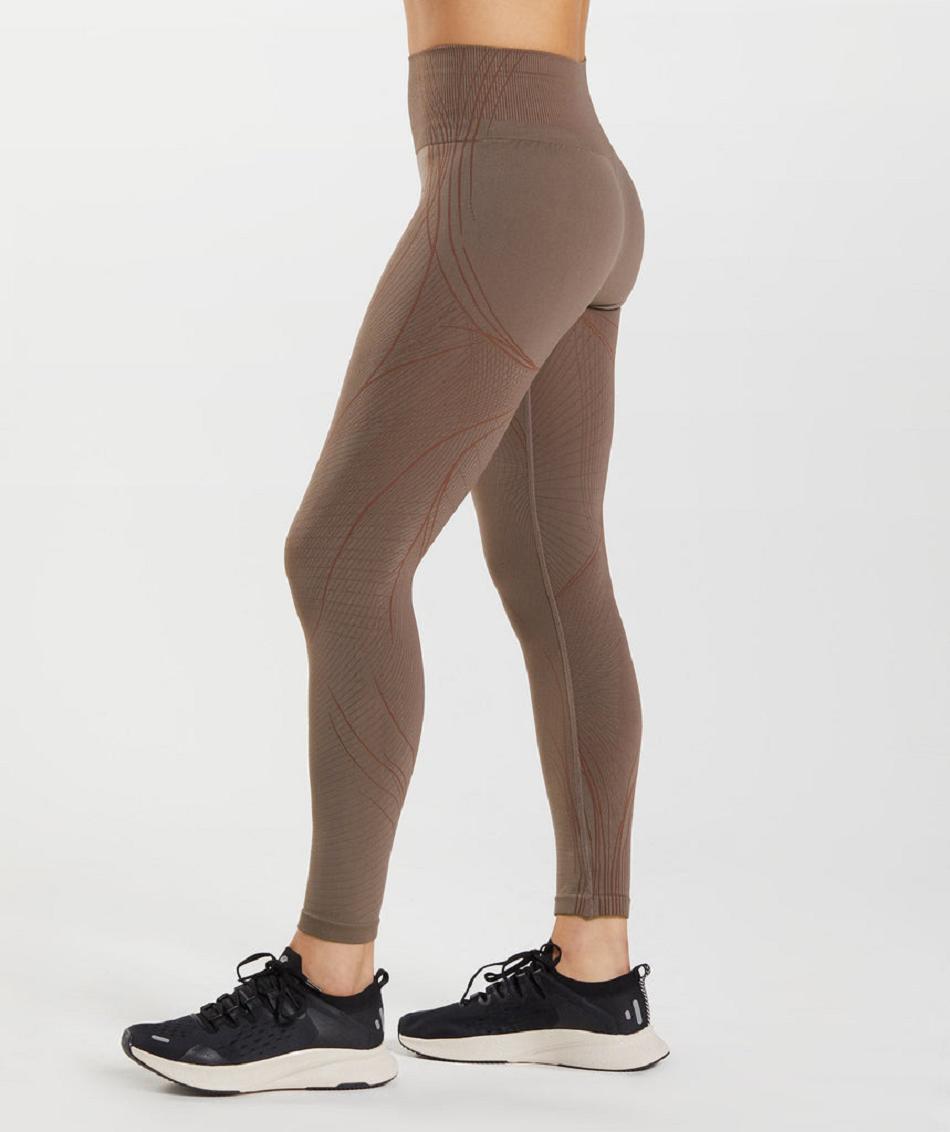 Gymshark Apex Seamless Ženske Tajice Smeđe Roze Smeđe | HR 4059JPQ